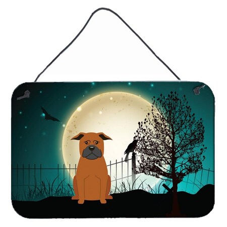 Carolines Treasures Halloween Scary Chinese Chongqing Dog Wall or Door Hanging Prints BB2301DS812